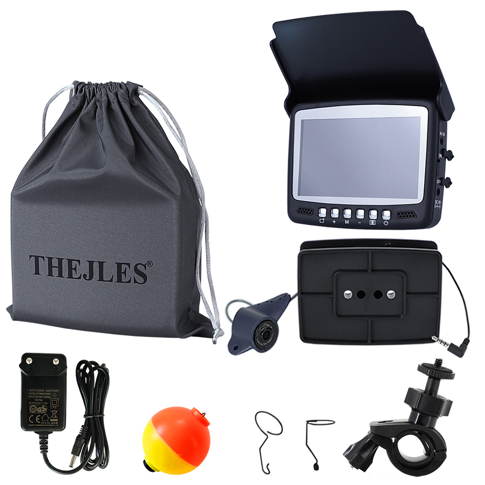 Underwater Fishing Camera - 4,3-Zoll-IPS-Unterwasser-Angelkamera mit 8 Infrarotlampen, Ein-/Aus-Funktion, wasserdicht,
