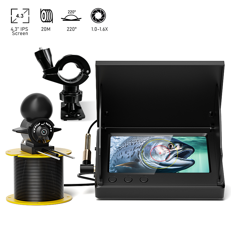 Underwater Fishing Camera - 4,3'' LCD Tragbarer Fischfinder, 20m Unterwasser-Fischkamera