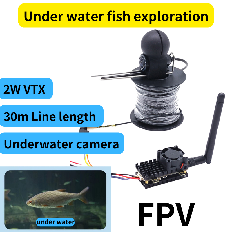 Underwater Fishing Camera - 2W Bildübertragung drahtlose Unterwasser-Fischerkennungskamera Fernbedienung Bootsanker