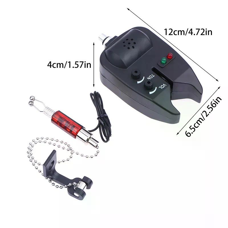 Fishing Equipment Jet - Karpfenangel-Bissalarm mit LED-Lichtanzeiger für Karpfenangel-Ausrüstung, Angelalarm-Indikator,