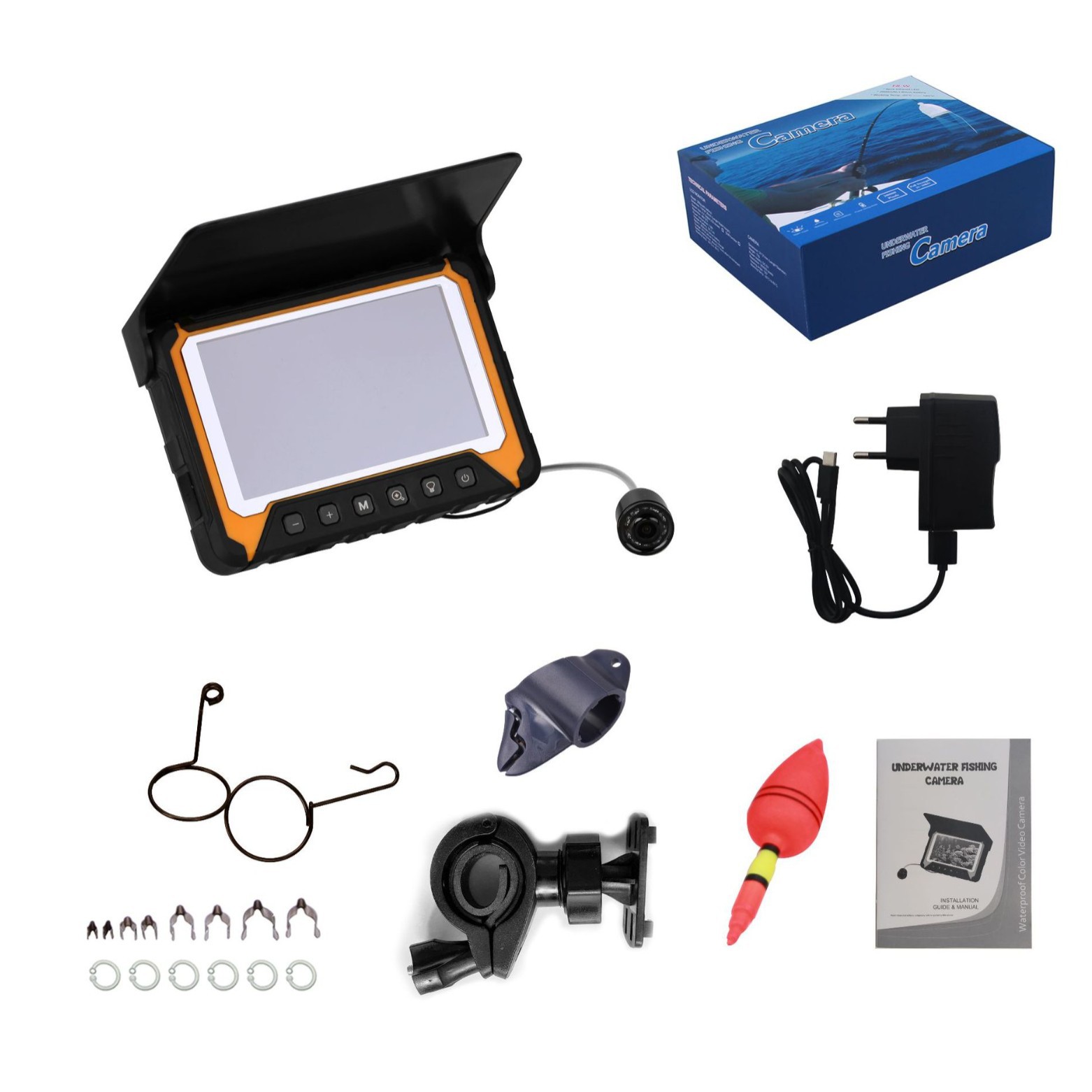 Underwater Fishing Camera - 5-Zoll-IPS-Bildschirm Unterwasser-Fischkamera für 15/20/30 m Tiefe,