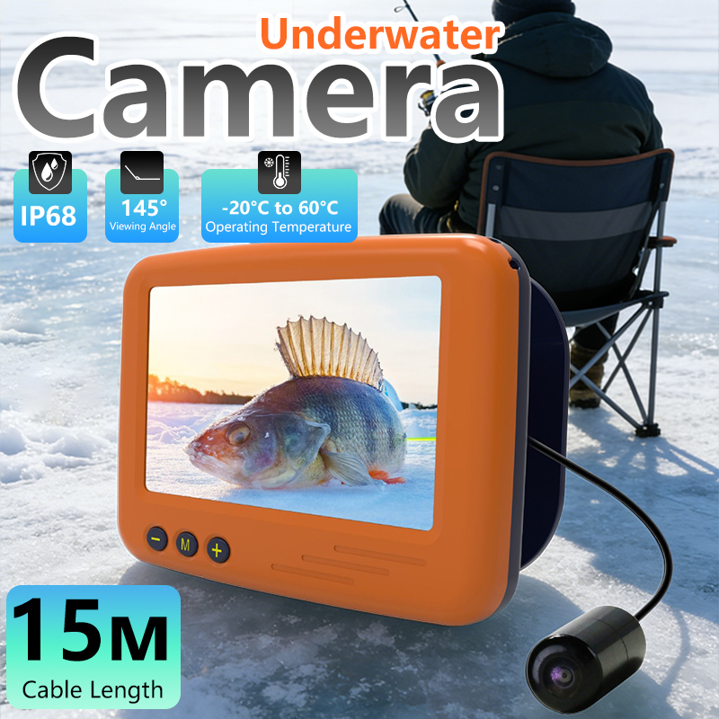 Underwater Fishing Camera - Unterwasser-Angelkamera 4,3 Zoll LCD Eisfischen-Finder Winter-Angelkamera
