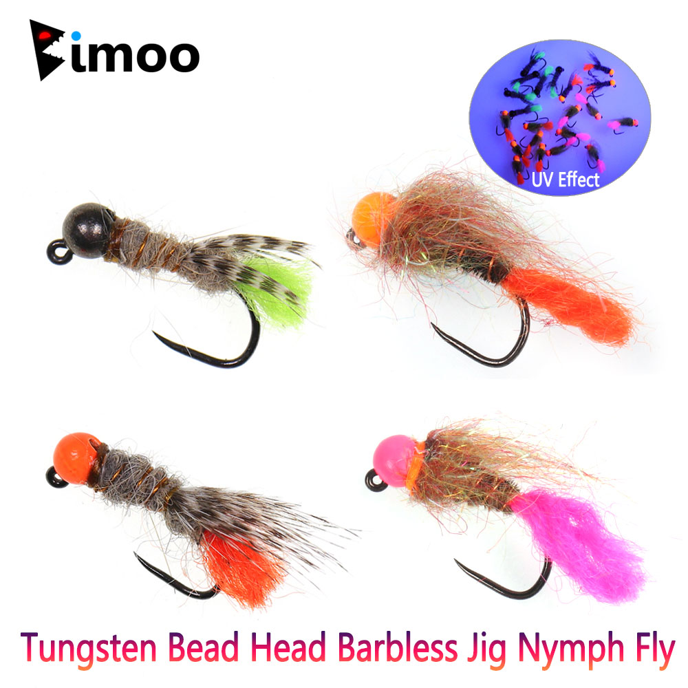 Trout Fishing Lure - Bimoo 6PCS Wolfram Perle Kopf Widerhaken