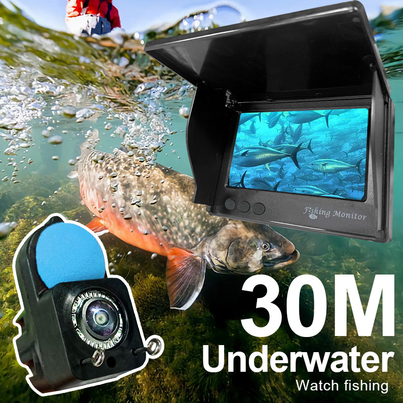 Underwater Fishing Camera - Unterwasser-Angelkamera, 1080P HD-Kamera, Infrarotlichter, tragbare Eisfischen-Fischfinder-Kamera,