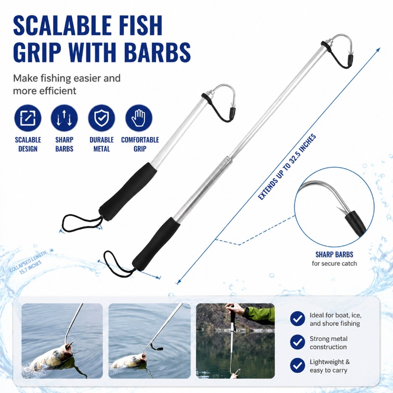 Teleskopischer Fischfanghaken  – Landing Net Telescopic Bewertung und Preis