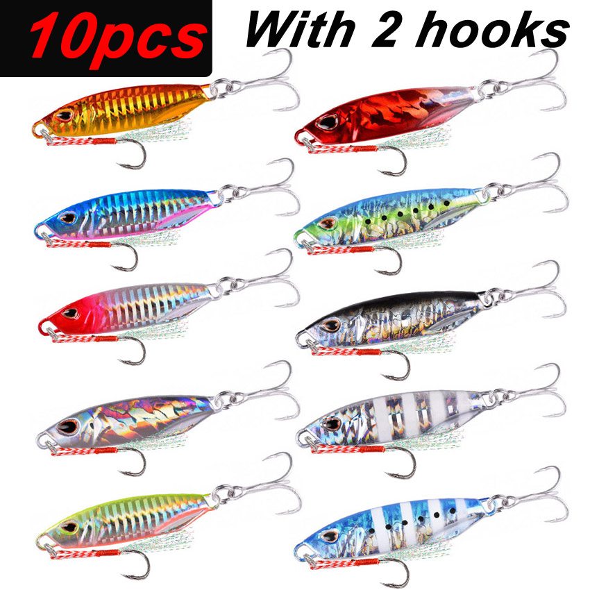 10Pcs Lange Guss Metall Köder  – Trout Fishing Lure Bewertung und Preis