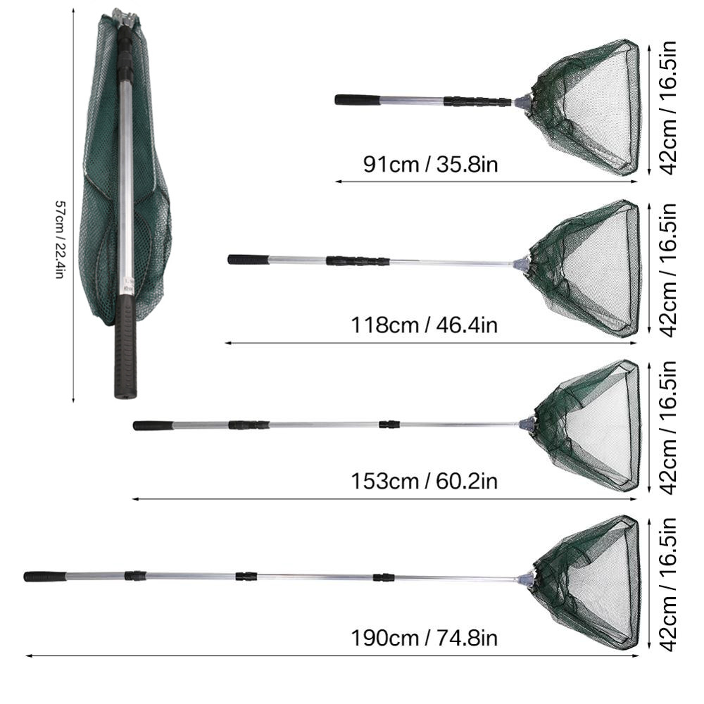190 cm 92 cm 55 cm Teleskop Ke – Landing Net Telescopic Bewertung und Preis
