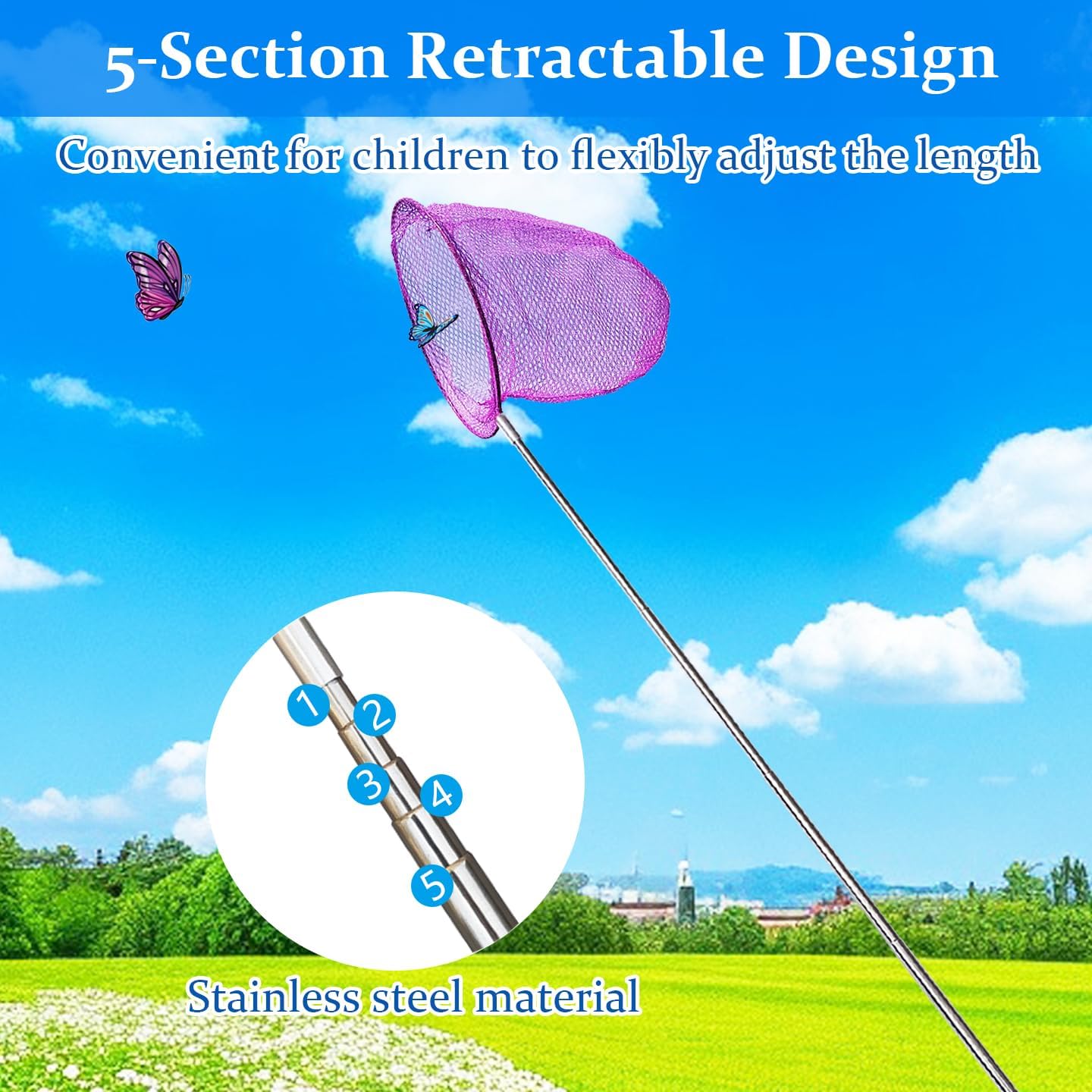 Mini-Fischernetz bunte rutsch  – Landing Net Telescopic Bewertung und Preis