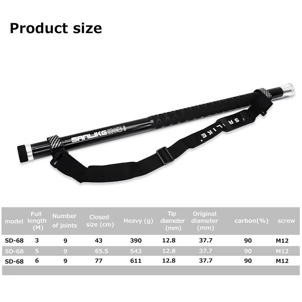 SANLIKE 3 m Schwarz Teleskop C – Landing Net Telescopic Bewertung und Preis